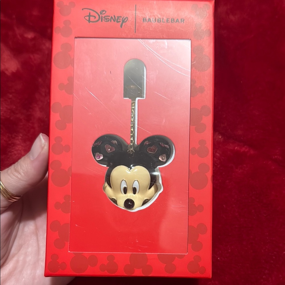 Disney Baublebar Red Heart Minnie Mouse Keychain
